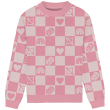 Lover Checkered Knit Crewneck