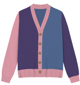 Bisexual Colorblock Knit Cardigan