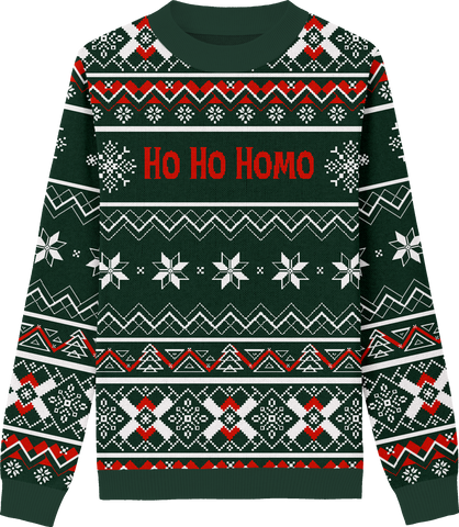 Ho Ho Homo Green Classic Fit Knit Crewneck