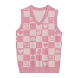 Lover Checkered Knit Vest