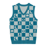 Snow Angel Checkered Knit Vest