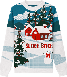 Sleigh Bitch Snow Classic Fit Knit Crewneck