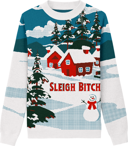 Sleigh Bitch Snow Classic Fit Knit Crewneck