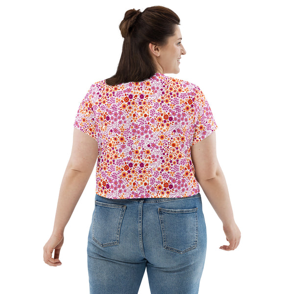 Lesbian Flowers Crop Tee