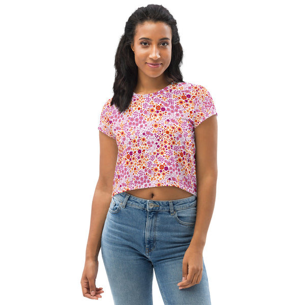 Lesbian Flowers Crop Tee