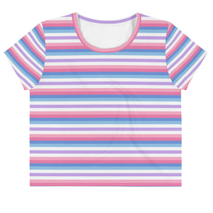 Bigender Flag Crop Tee