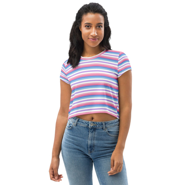 Bigender Flag Crop Tee