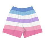 Bigender Flag Long Athletic Shorts