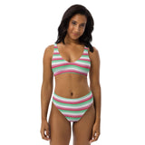 Abrosexual Flag High-Waisted Bikini