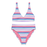 Bigender Flag High-Waisted Bikini