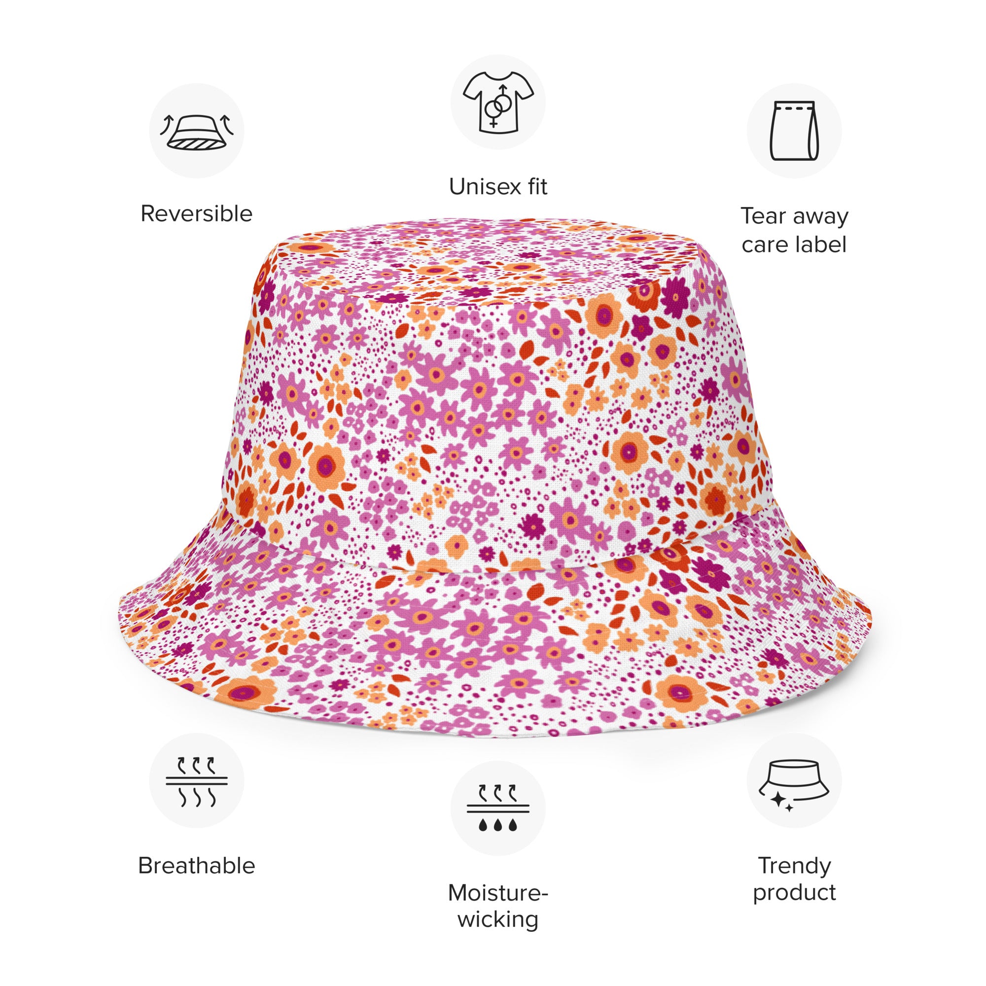 Lesbian Flowers Bucket Hat