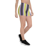 Retro Non-Binary Flag Spandex Shorts