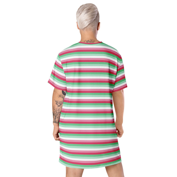 Abrosexual Flag T-Shirt Dress