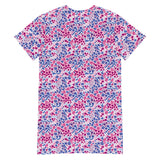 Bisexual Flowers T-Shirt Dress