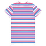 Bigender Flag T-Shirt Dress