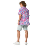 Bisexual Flowers Flag Button-Down Shirt