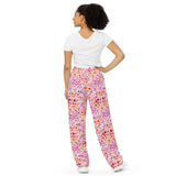 Lesbian Flowers Wide-Leg Pants