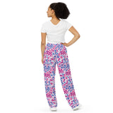 Bisexual Flowers Wide-Leg Pants