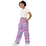 Bisexual Flowers Wide-Leg Pants