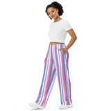 Bigender Pride Flag Wide-Leg Pants