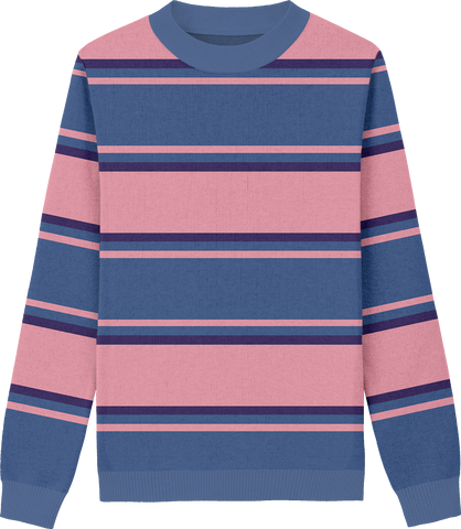 Bisexual Striped Classic Fit Knit Crewneck