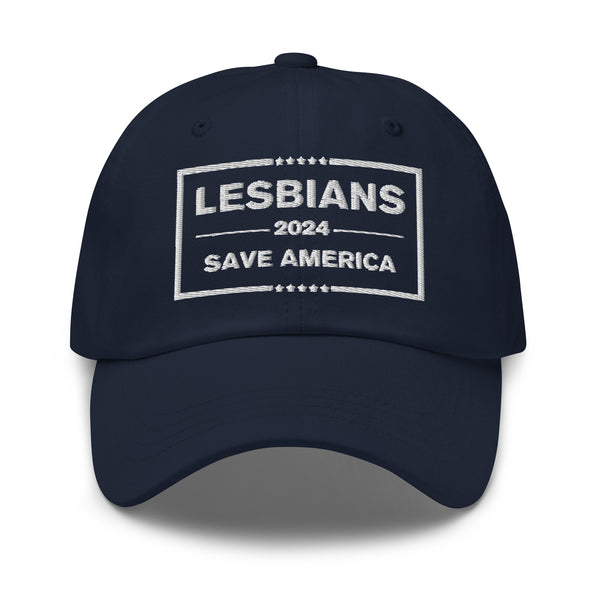 Lesbians Save America (White) Baseball Hat