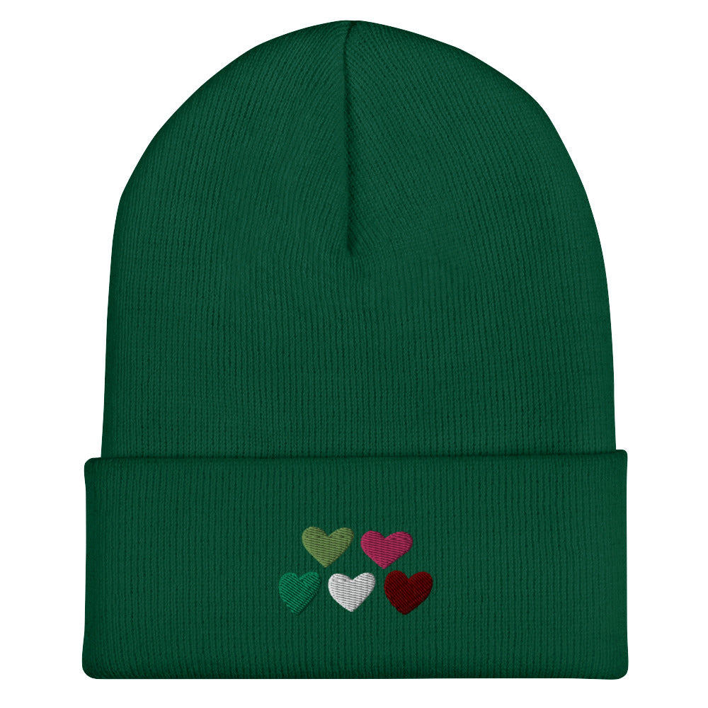 Abrosexual Pride Hearts Beanie