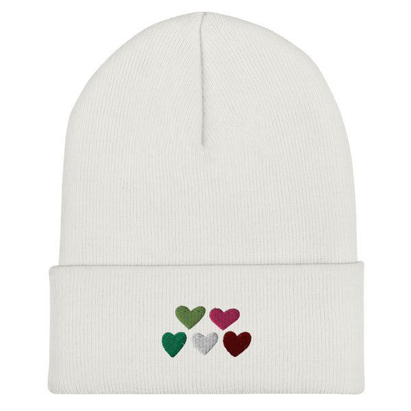 Abrosexual Pride Hearts Beanie