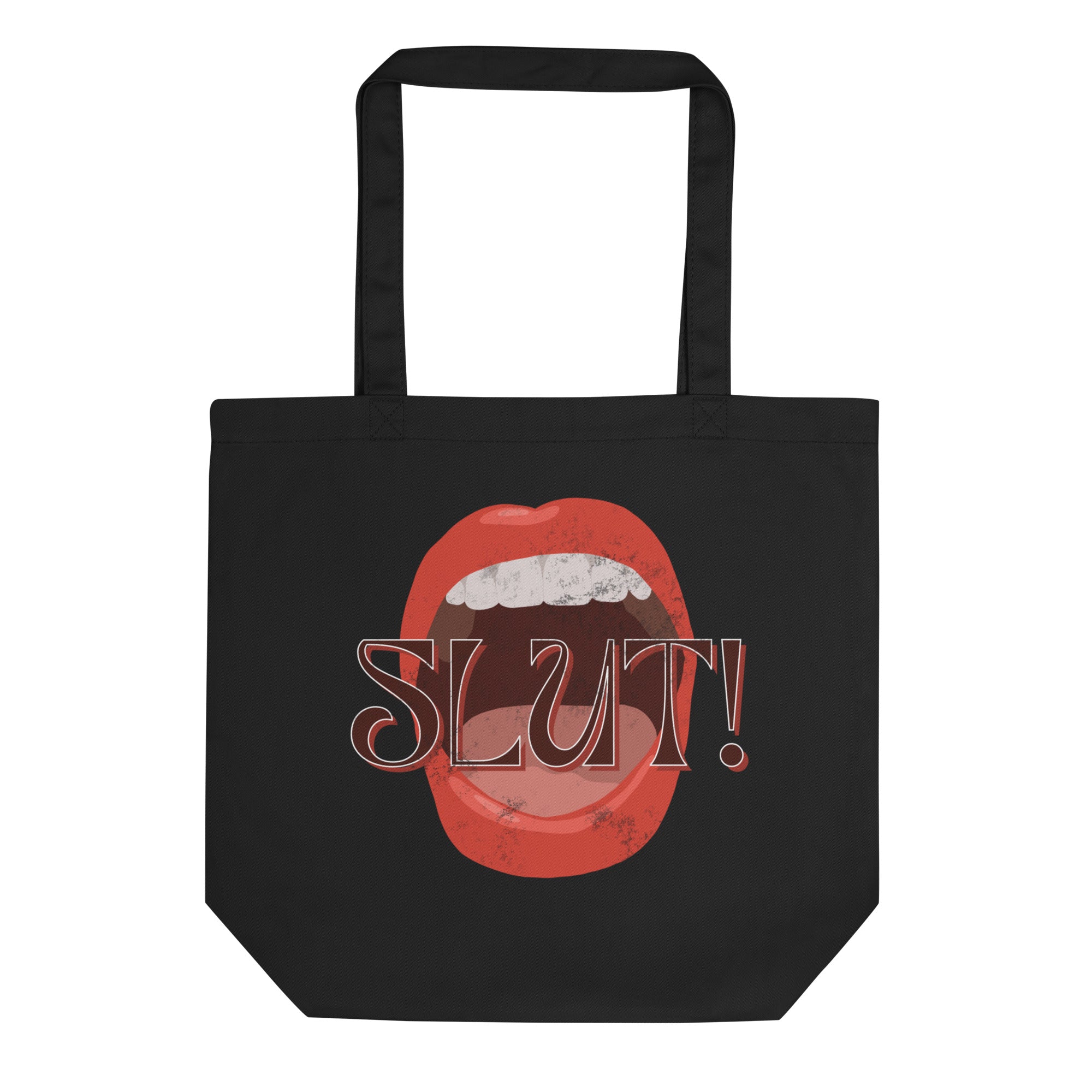 SLUT! Faded Mouth Tote Bag