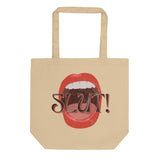 SLUT! Faded Mouth Tote Bag