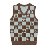 Espresso Checkered Knit Vest