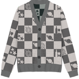 Folklore Checkered Knit Cardigan