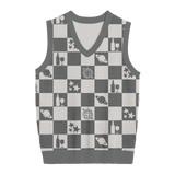 Folklore Checkered Knit Vest