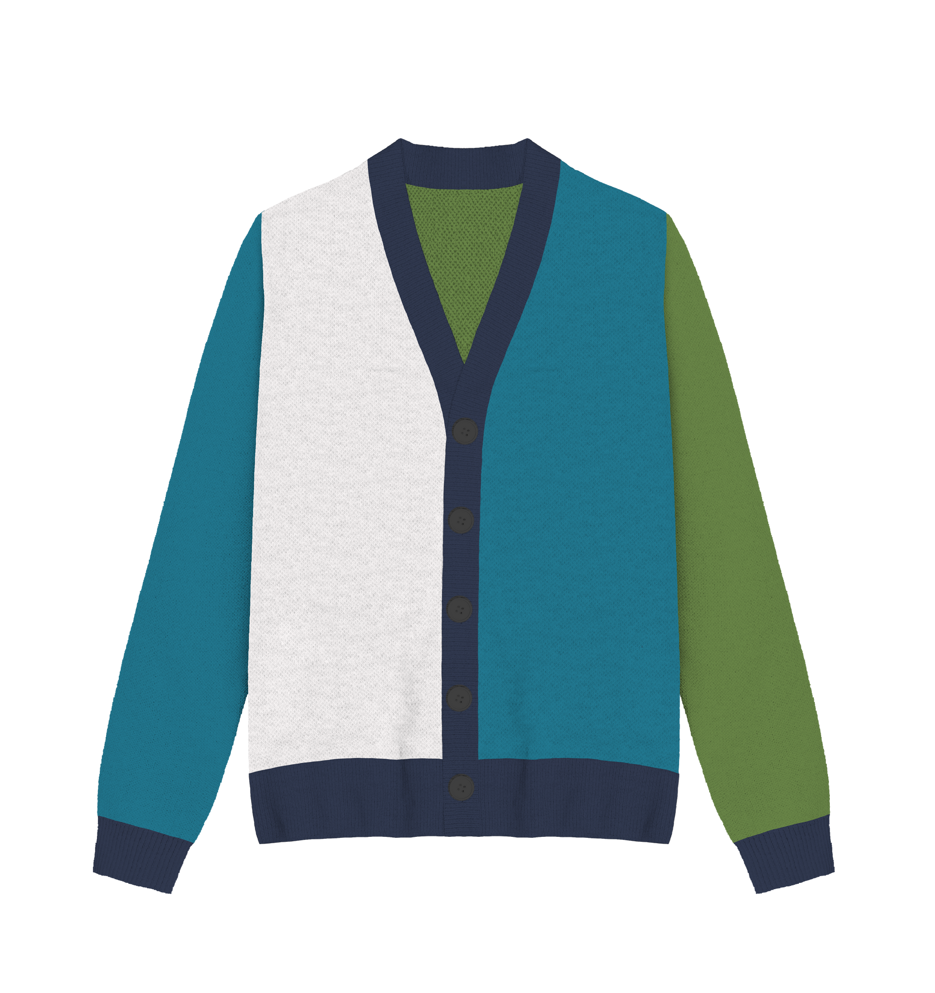 Gay (mlm) Colorblock Knit Cardigan