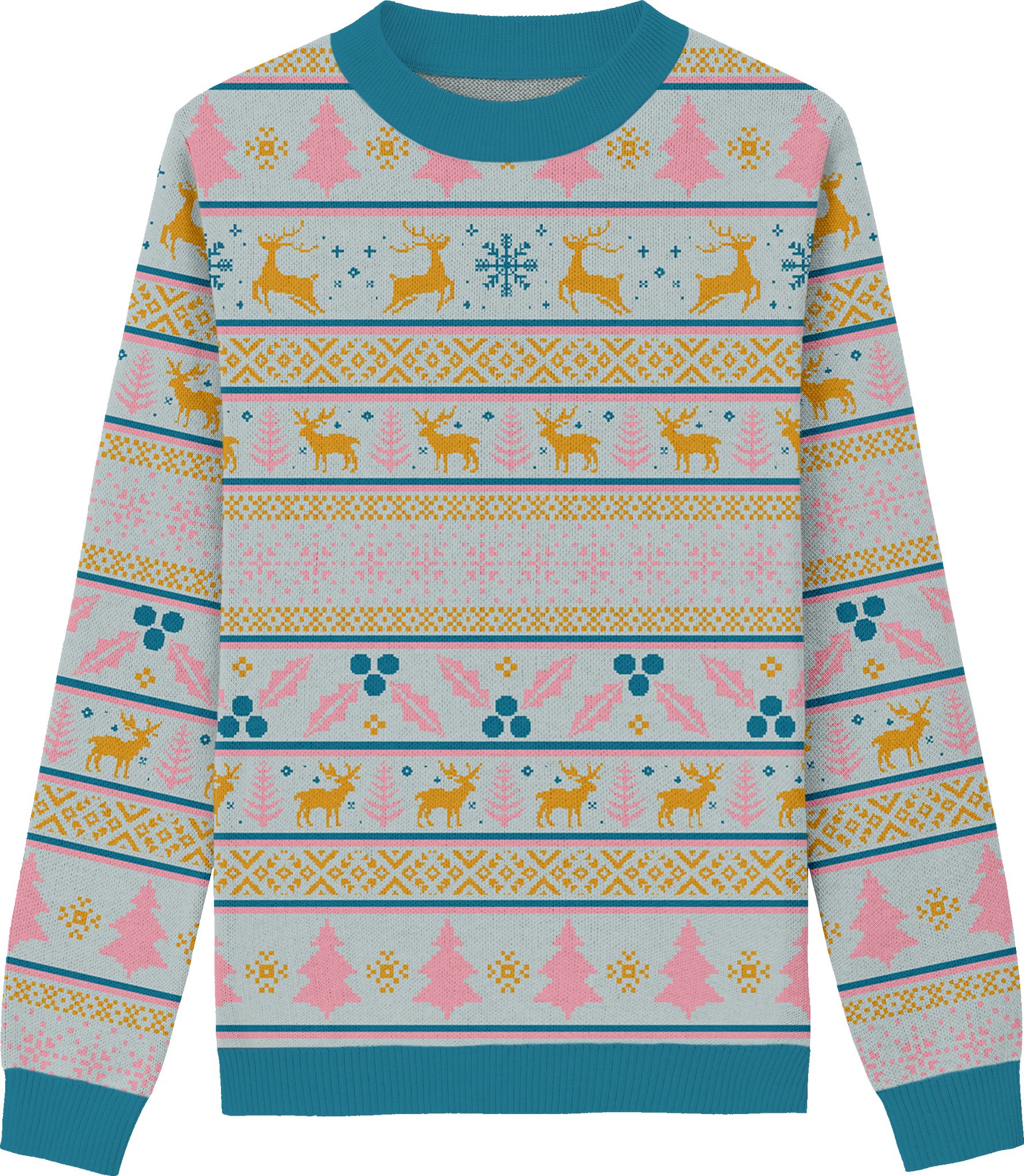 Pansexual (blue trim) Christmas Classic Fit Knit Crewneck