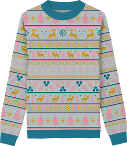 Pansexual (blue trim) Christmas Classic Fit Knit Crewneck