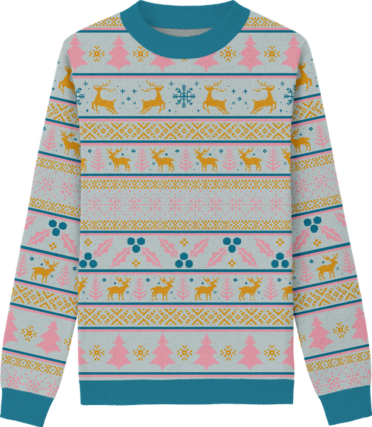 Pansexual (blue trim) Christmas Classic Fit Knit Crewneck