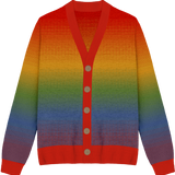 Rainbow Fade Knit Cardigan