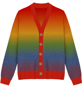 Rainbow Fade Knit Cardigan