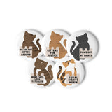 Protesting Cats Set of Pin Buttons