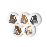 Protesting Cats Set of Pin Buttons