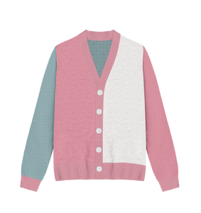 Transgender Colorblock Knit Cardigan