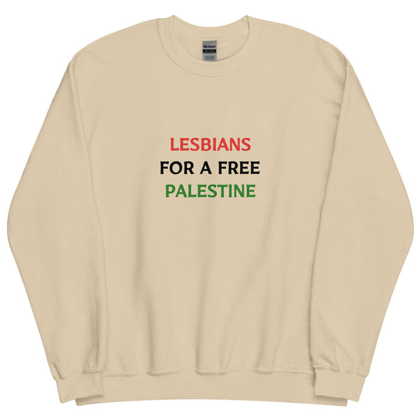 LESBIANS FOR A FREE PALESTINE sweatshirt