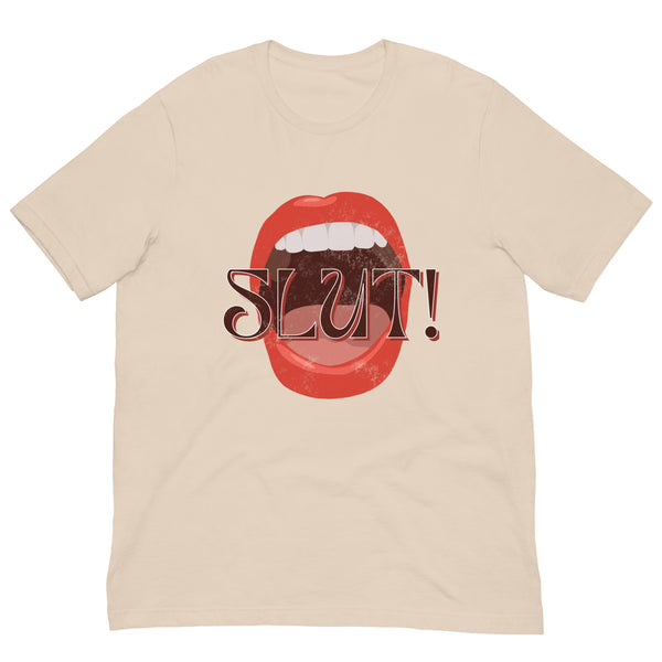 SLUT! Faded Mouth T-Shirt