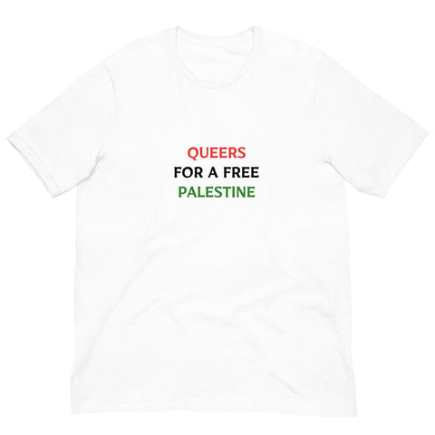 QUEERS FOR A FREE PALESTINE t-shirt