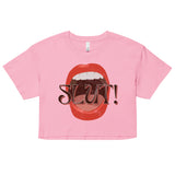 SLUT! Faded Mouth Crop Top