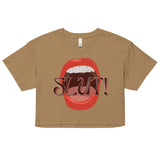 SLUT! Faded Mouth Crop Top