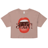 SLUT! Faded Mouth Crop Top