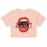 SLUT! Faded Mouth Crop Top