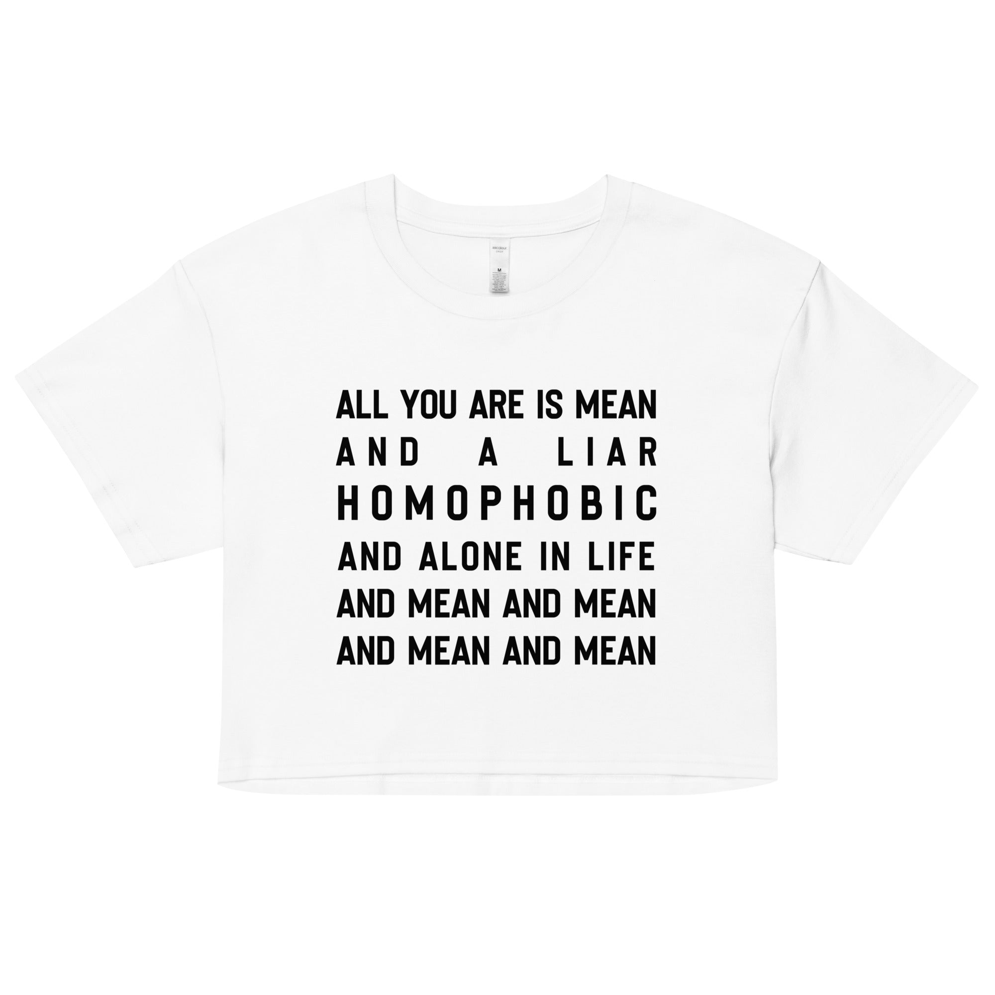 Mean & Homophobic Crop Top